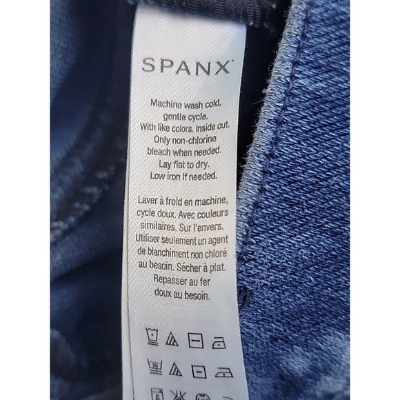 Spanx Jeans Womens Large 30x29 Skinny Mid Rise Light Blue Stretch Modern City - Picture 12 of 15